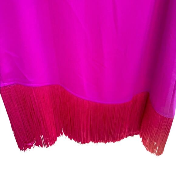 Trina Turk Gull Asymmetric Fringe Hem One Shoudler Dress Size XS NWT Boho Glam - Picture 7 of 7